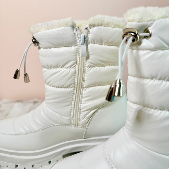 Kayleen Frosty White Quilted Winter Boot With 2" Chunky Heel - Picture 6 of 10